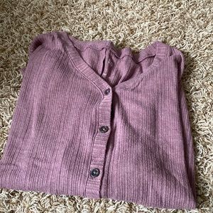 Cute purple button up sweater